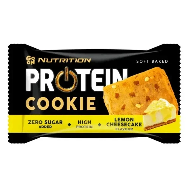 Білкове печиво Protein Cookie GoOn Nutrition, лимонний чізкейк, 50 г - Фото 1 Білкове печиво Protein Cookie GoOn Nutrition, лимонний чізкейк, 50 г - изображение 1