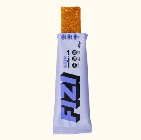 Протеиновые батончики KETO Protein Bar, Fizi, соленая карамель и ваниль, 10 шт по 45 г - Фото 5 Протеиновые батончики KETO Protein Bar, Fizi, соленая карамель и ваниль, 10 шт по 45 г - изображение 5