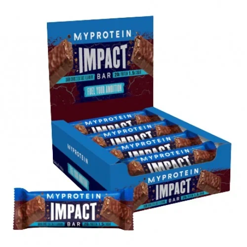 Протеиновые батончики Impact Protein Bar MyProtein, черный шоколад с солью, 12 шт по 64 г - изображение 3