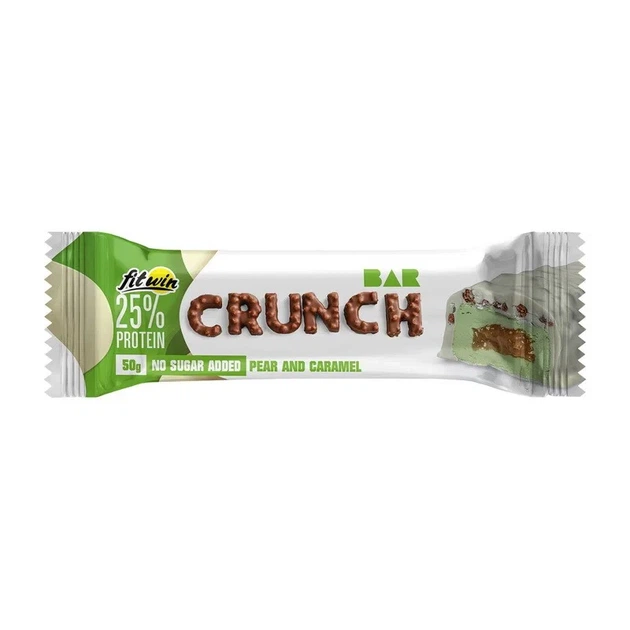 Батончик Crunch Bar No Sugar Added FitWin, груша та карамель, 50 г - Фото 1 Батончик Crunch Bar No Sugar Added FitWin, груша та карамель, 50 г - изображение 1