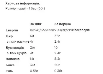 Батончики Layered Bar MyProtein, ванільний торт, 12×60 г - зображення 4