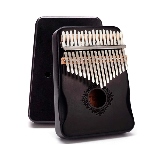 Музичний інструмент Калімба Kalimba на 17 язичків Ручне фортепіано Чорний з Візерунком K-17ch20 - зображення 3