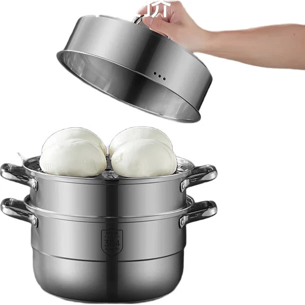 Пароварка COOKER KING нержавіюча сталь 304, 34 см, тришарова - Фото 2 Пароварка COOKER KING нержавіюча сталь 304, 34 см, тришарова - зображення 2