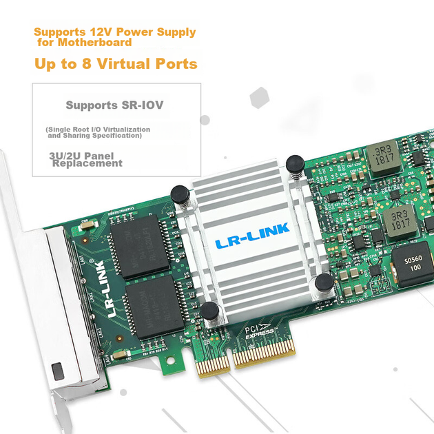 LR-LINK Lianrui LREC9714HT PCIEx4 Gigabit Quad-Port Network Card I350-T4 Chip Server Machine Vision Industrial Camera Network Adapter - Фото 8 LR-LINK Lianrui LREC9714HT PCIEx4 Gigabit Quad-Port Network Card I350-T4 Chip Server Machine Vision Industrial Camera Network Adapter - изображение 8