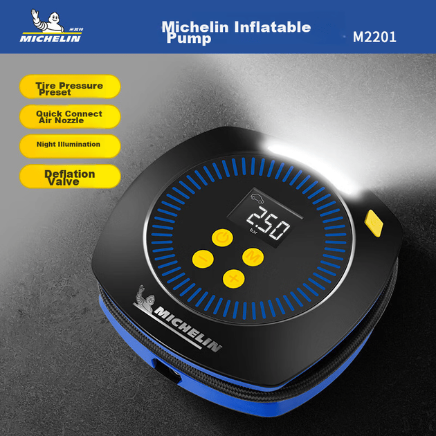 Автомобильный насос для накачивания шин Michelin, велосипедный насос M2201 - изображение 2