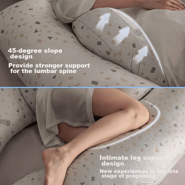 Подушка для вагітних BabyWatch, підтримка талії для сну на боці, подушка для підтримки живота, U-подібна подушка для вагітних для сну на боці - зображення 6