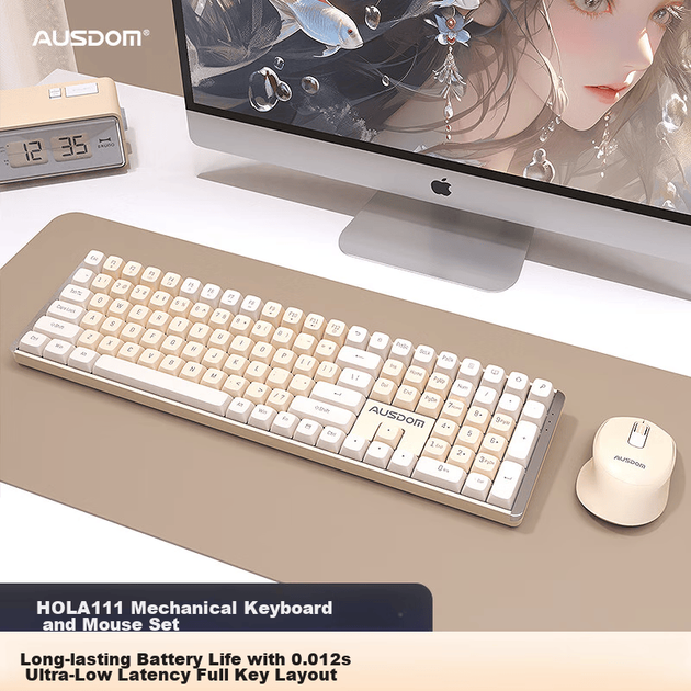 Комплект бездротовий Ausdom Hola111 Wireless Cream - зображення 4