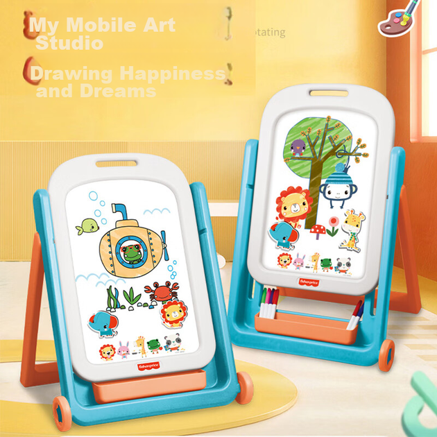 Дитяча багатофункціональна навчальна дошка для малювання Fisher-Price, іграшка для раннього розвитку дитини, ігрова дошка з малюванням каракулів, подарунок на день народження - Фото 5 Дитяча багатофункціональна навчальна дошка для малювання Fisher-Price, іграшка для раннього розвитку дитини, ігрова дошка з малюванням каракулів, подарунок на день народження - зображення 5