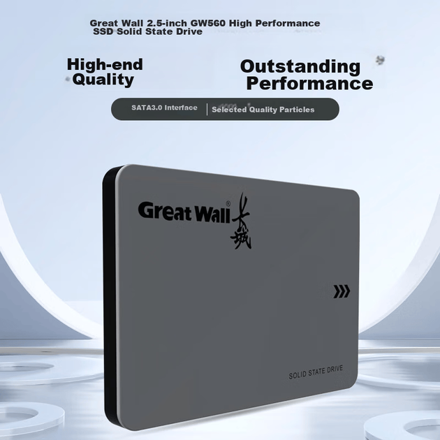 Твердотільний накопичувач Great Wall 512 ГБ, інтерфейс SATA 3.0, швидкість читання 540 МБ/с, сумісний з настільними комп'ютерами/ноутбуками, серія GW560 - зображення 9