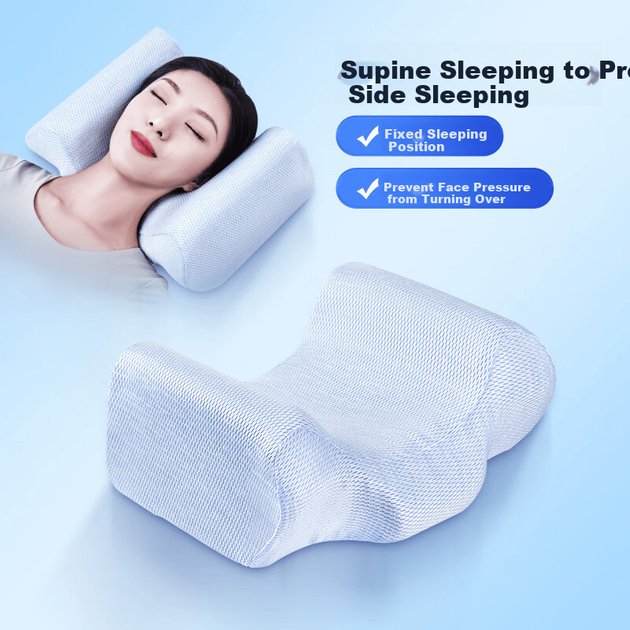 Подушка для сна Aeromax Anti-Side Sleeping Cervical Pillow, подушка для сна с эффектом памяти, фиксированная, вертикальное положение, без давления на лицо, косметическая подушка, подушка против морщин - изображение 4