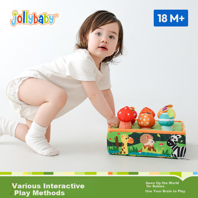 Іграшка Jollybaby висувна для малюків гриби - зображення 4