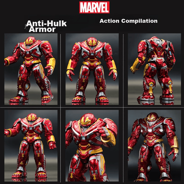Броня Marvel Iron Man Anti-Hulk, 8 дюймів, 180601, іграшкова фігурка для хлопчиків із шарнірними з'єднаннями, для дітей віком від 14 років - зображення 7