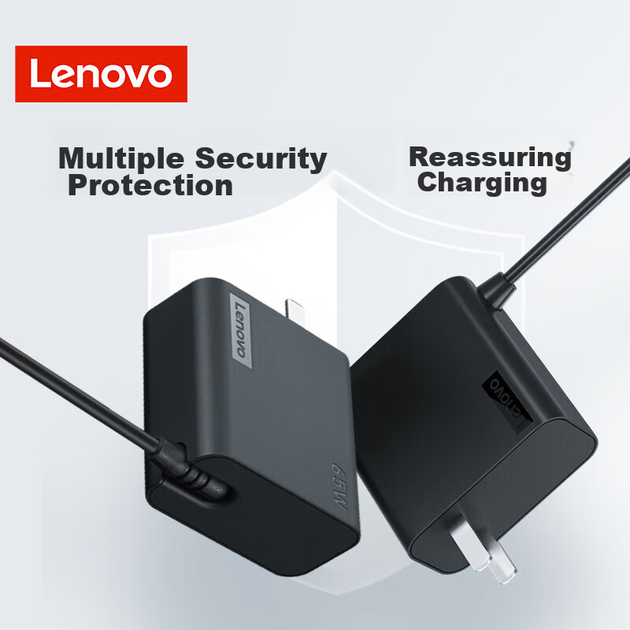Зарядний пристрій Lenovo 65 Вт, для ThinkPad/Xiaoxin, USB-C, чорний - зображення 10