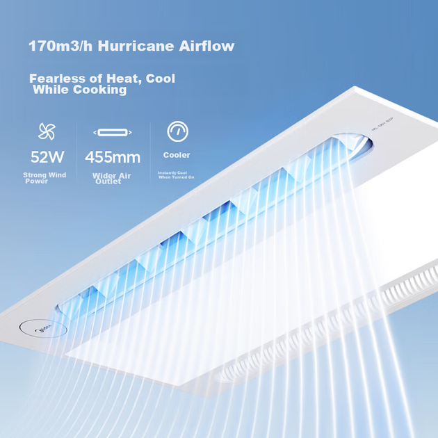 Вентилятор Midea B3P кухонный с подсветкой для потолка/ванной, с пультом - изображение 5