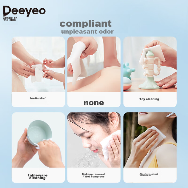 Детские мягкие салфетки Deyou, одноразовые салфетки для лица, для влажного и сухого использования, утолщенные салфетки для лица, 80 листов*24 упаковки, салфетки Bear Wipes - изображение 9