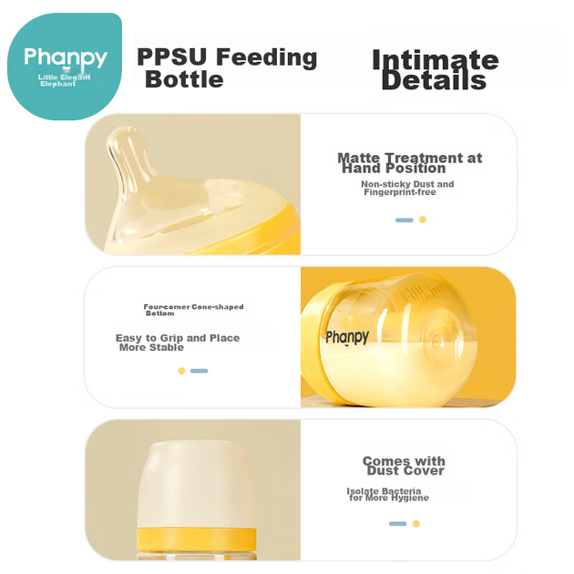 Бутылочка для кормления Little Elephant Xiaoxiang Anti-Colic антиколиковая 240 мл PPSU с силиконовой соской размер M (3-6 месяцев) - изображение 6