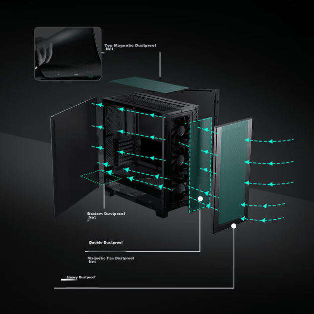 Корпус PHANTEKS XT523 Mid Black - Фото 9 Корпус PHANTEKS XT523 Mid Black - изображение 9