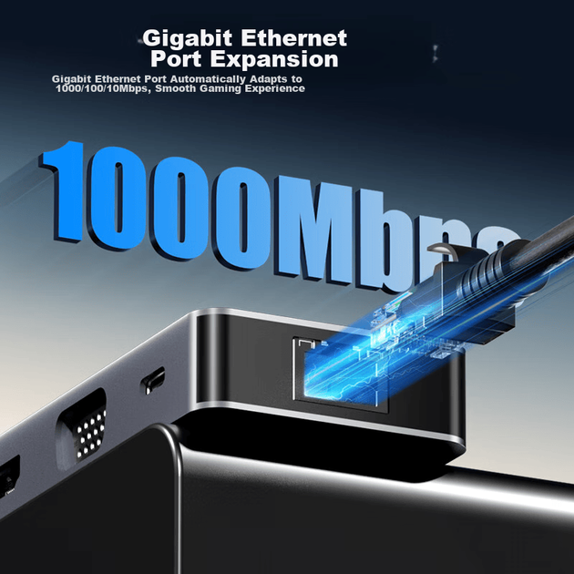 Многофункциональная док-станция расширения Acer, конвертер USB-C в HDMI, совместимая с MacBook, с поддержкой зеркального отображения экрана 4K60 Гц, аудиовыходом VGA и портом Gigabit Ethernet. - изображение 9