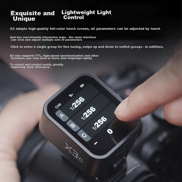 Беспроводной синхронизатор вспышки Godox X3-F Fuji с сенсорным экраном, автоматическим TTL-замером экспозиции, высокоскоростной синхронизацией, встроенным литиевым аккумулятором, для вспышек и студийного освещения, беспроводной синхронизатор [версия Fuji] - изображение 5