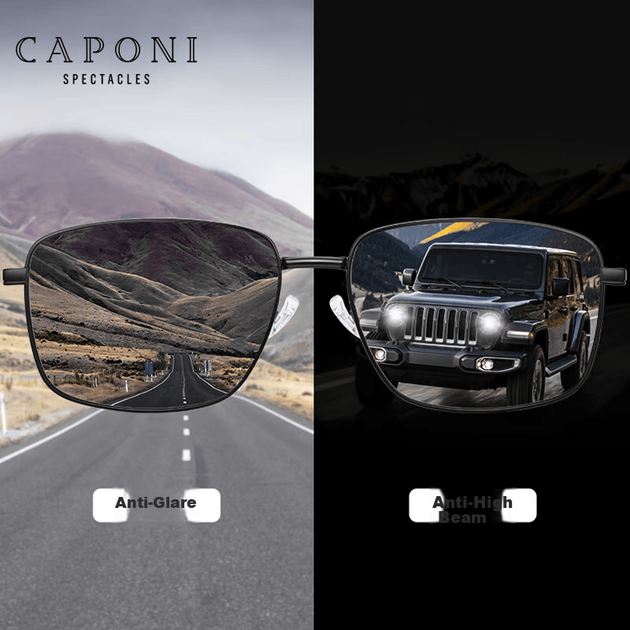 Фотохромные поляризованные солнцезащитные очки CAPONI для мужчин, для дневного и ночного использования, для вождения, ночного видения, рыбалки, с защитой от УФ-излучения. - изображение 7