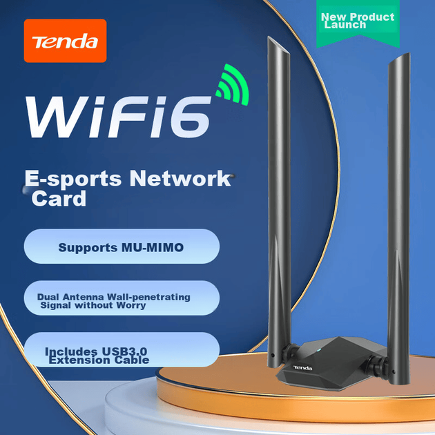 Wi-Fi адаптер Tenda U18a / WiFi 6 / AX1800 / 1Гбит/с 5G / 2х двухдиапазонные антенны - изображение 7