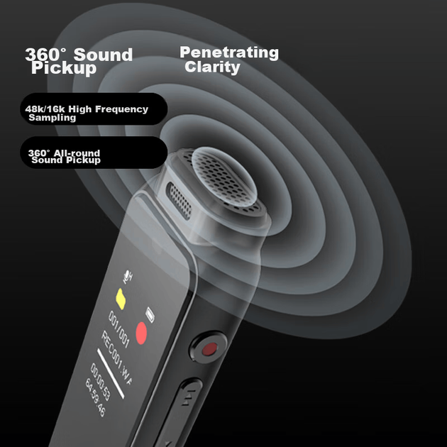 Професійний диктофон PHILIPS VTR5010Pro, 16 ГБ, безкоштовний додаток для запису голосу, шумозаглушення високої чіткості, високочутливий диктофон для навчання, співбесід та зустрічей - зображення 5