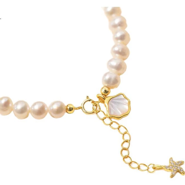 Срібний браслет Qlady Freshwater Pearl для жінок, розкішний високоякісний вигляд, справжня перлова нитка, подарунок на день народження - Фото 1 Срібний браслет Qlady Freshwater Pearl для жінок, розкішний високоякісний вигляд, справжня перлова нитка, подарунок на день народження - зображення 1