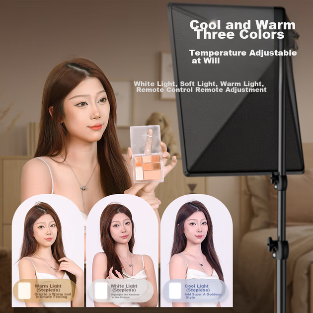 Shuotu Live Streaming Fill Light, Photography LED Soft Light, Portable Camera, Influencer Streamer Lighting, Soft Box, Beauty Light, Props, Photography Studio Complete Set, Live Streaming Stand-Special Equipment, Lamp Stand - изображение 5