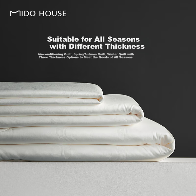 Ковдра MIDO HOUSE Mingdu з чистого шовку 60 каунтів, 100% шовк, весняно-осіння, всесезонна, 150*200 см - зображення 5