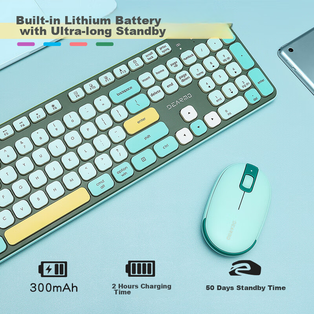 Комплект бездротовий DEARMO MK8900 Wireless/Bluetooth Green - зображення 9