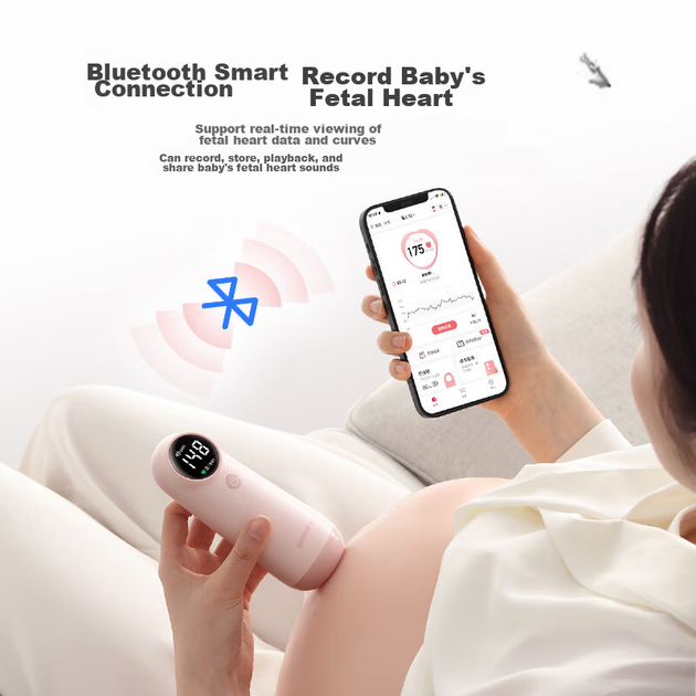 Фетальный допплеровский монитор Yuwell, домашний фетальный монитор сердечного ритма для беременных, медицинский допплер с Bluetooth YTX302, гель для ультразвуковой связи. - изображение 7