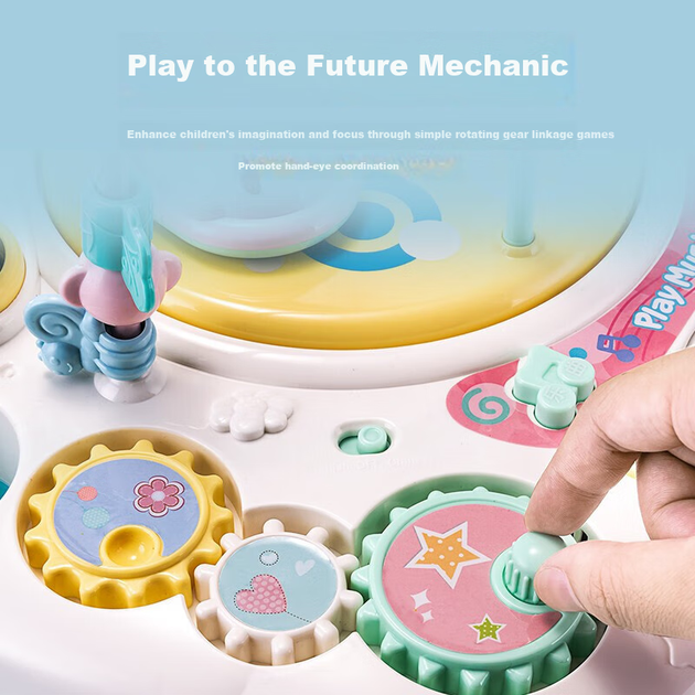 Многофункциональный игровой столик Xinge Baby Toy для новорожденных от 6 до 12 месяцев, музыкальное обучающее пианино, подарок на день рождения. - изображение 7