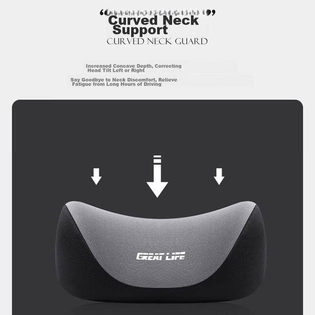 Комплект автомобильного подголовника и поясничной опоры GREAT LIFE с подушкой для шеи и поясницы из пенополиуретана с эффектом памяти, защита шеи и поясничная опора в автомобиле. - изображение 7