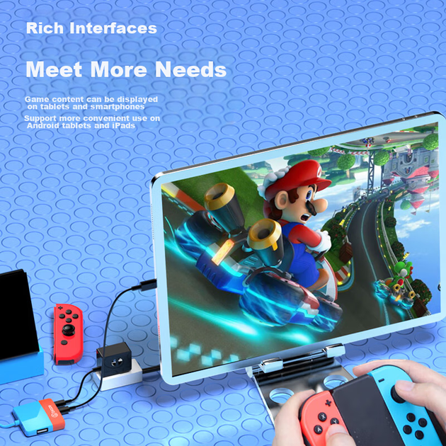 BIAZE, сумісний з платою відеозахоплення Switch, портативна база NS, пристрій захоплення USB 3.0 для запису прямих трансляцій ігор, підключення до док-станції для iPad, планшета, ноутбука, телевізора, аксесуара - зображення 6