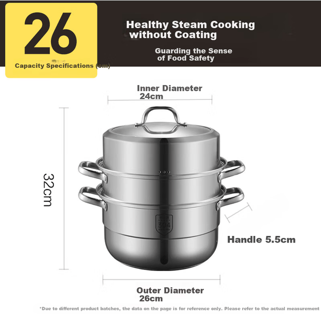 Пароварка COOKER KING нержавеющая сталь 304 трехслойная, 26 см - изображение 4