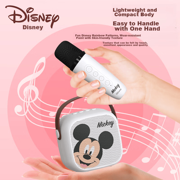 Микрофон-колонка для караоке на День защиты детей от Disney, беспроводной микрофон-колонка с Bluetooth, умный голосовой помощник Xiaodu, подарок на день рождения для мальчиков и девочек, MK01 Микки Маус - изображение 8
