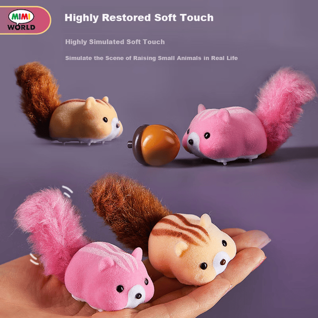 Игрушечный хомяк Mimiworld Happy Squirrel House Special Edition, подарок на Новый год для детей, игрушка для девочек от 3 до 6 лет. - изображение 5