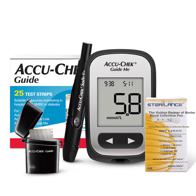 Глюкометр Roche Accu-Chek Guide Me Home Navigation Edition (25 тест-полосок) - Фото 2 Глюкометр Roche Accu-Chek Guide Me Home Navigation Edition (25 тест-полосок) - изображение 2