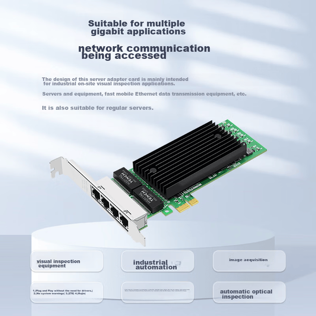 Сетевая карта EB-LINK на базе процессора Intel 82576, гигабитная, четырехпортовая, PCIe X1, 82576-T4, внутренняя проводная сетевая карта для настольных компьютеров E1G44ET. - Фото 8 Сетевая карта EB-LINK на базе процессора Intel 82576, гигабитная, четырехпортовая, PCIe X1, 82576-T4, внутренняя проводная сетевая карта для настольных компьютеров E1G44ET. - изображение 8