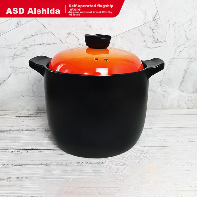 Глиняный горшок ASD для приготовления супа, каменный горшок для газовой плиты, для домашнего использования, термостойкий, устойчивый к растрескиванию, 8 л, горшок для китайских травяных лекарств, керамический горшок, RXC80B3Q - изображение 12