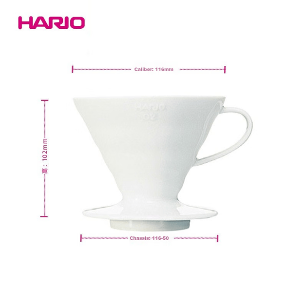 Оригинальная импортная керамическая капельница HARIO V60, фильтр для кофе, ситечко для кофе, воронка для кофе. - зображення 3