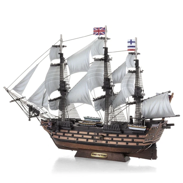 Металевий 3D конструктор "Корабель HMS Victory", Metal Earth, PS2022 - Фото 3 Металевий 3D конструктор "Корабель HMS Victory", Metal Earth, PS2022 - зображення 3