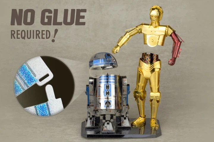 Металевий 3D конструктор "Star Wars C-3PO & R2-D2", Metal Earth, MMG276 - Фото 7 Металевий 3D конструктор "Star Wars C-3PO & R2-D2", Metal Earth, MMG276 - изображение 7