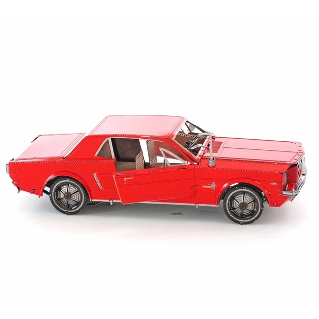 Металевий 3D конструктор "1965 Ford Mustang Coupe, Red Version", Metal Earth, MMS056C - изображение 5