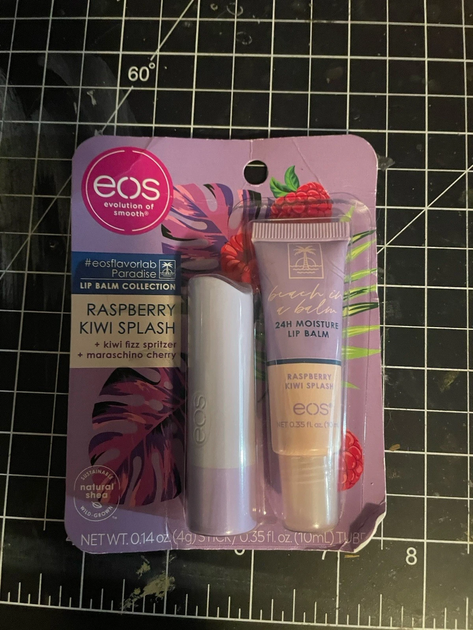 Комплект зволожуючих бальзамів для губ EOS Flavorlab Paradise з ароматом ківі та малини 4 г і 10 мл - зображення 5