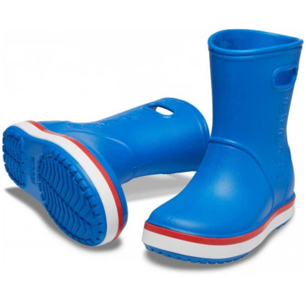 Дитячі гумові чоботи Crocs Crocband Rain Boot kids 33 р 20.1-20.8 см Сині 205827-J2 Bright Cobalt/Flame - зображення 3