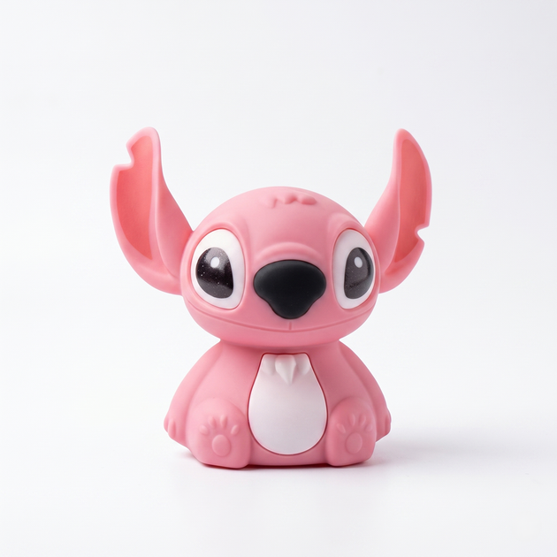 Ночник детский силиконовый Стич (Pink) аккумуляторный с интеллектуальным таймером и сенсором - Фото 2 Ночник детский силиконовый Стич (Pink) аккумуляторный с интеллектуальным таймером и сенсором - изображение 2