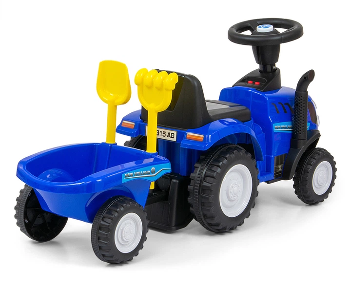 Дитячий трактор каталка Milly Mally New Holland Blue з причепом каталка толокар від 1 року трактор дитячий біговел каталка від 12 місяців - Фото 3 Дитячий трактор каталка Milly Mally New Holland Blue з причепом каталка толокар від 1 року трактор дитячий біговел каталка від 12 місяців - зображення 3