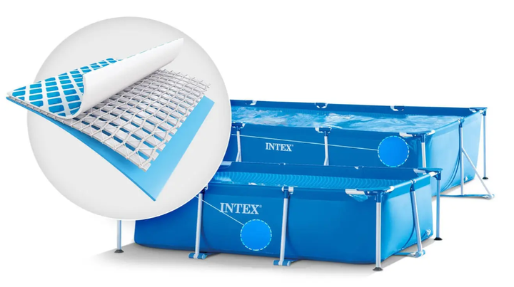 Прямокутний сімейний каркасний басейн для відпочинку на природі Intex 28270 із міцного матеріалу 220 x 150 x 60 cм для всієї родини 1662 літрів - зображення 3