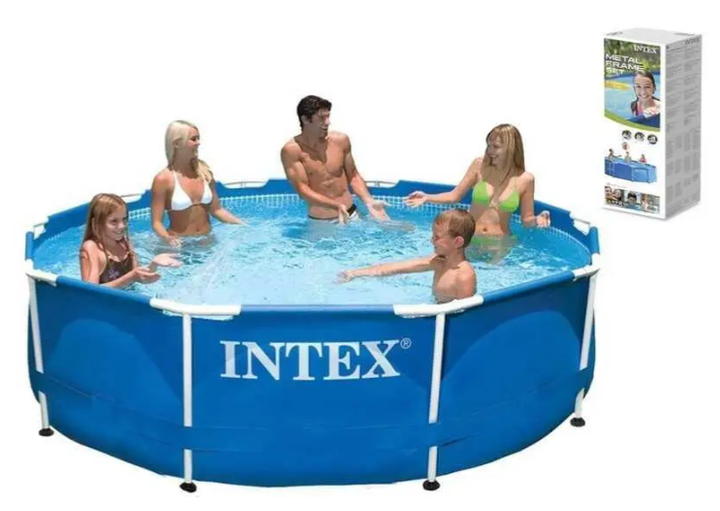 Круглий сімейний каркасний басейн для відпочинку на природі Intex 28200 для всієї родини 305 x 76 cм із міцного матеріалу 4485 літрів - зображення 8